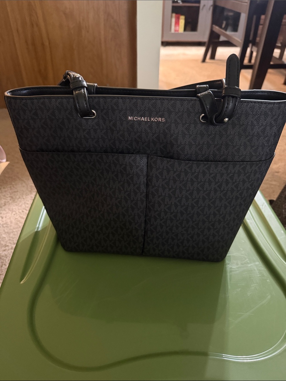 Michael Kors Black Logo-Print Tote
